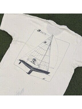 Vintage Timberland Team Timberland Sailing Graphic T Shirt USA Made Men’s L 90s